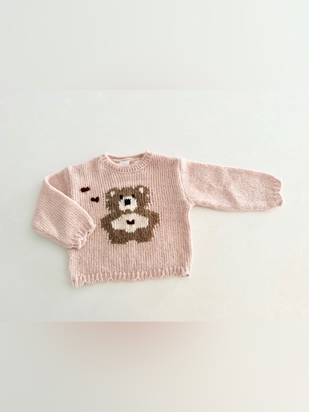 Zara Toddler Embroidered Bear Knit Jumper •Size 3Y (NWOT)